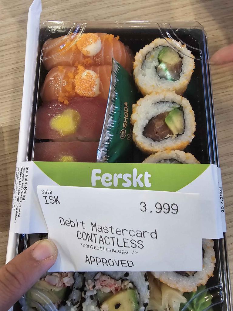 30 dollars pre-made sushi 