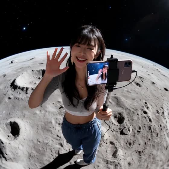 Jinny on the moon
