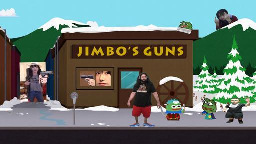 was playing the  south park game and saw jimbos guns so i ma