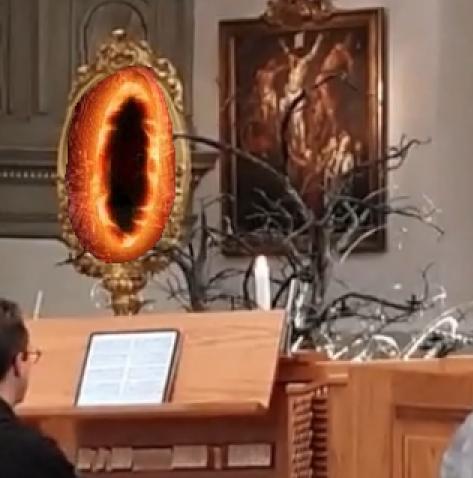 A portal opened up in church 