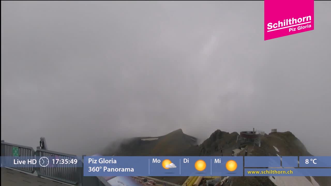 she was also on the Schilthorn webcam today, while flying th